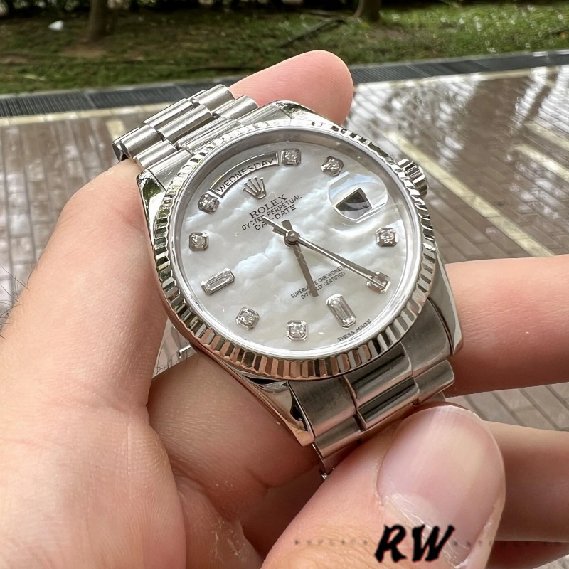 Rolex Day-Date 118239 MOP Dial 36mm Unisex Replica Watch - QualitySwissReplica