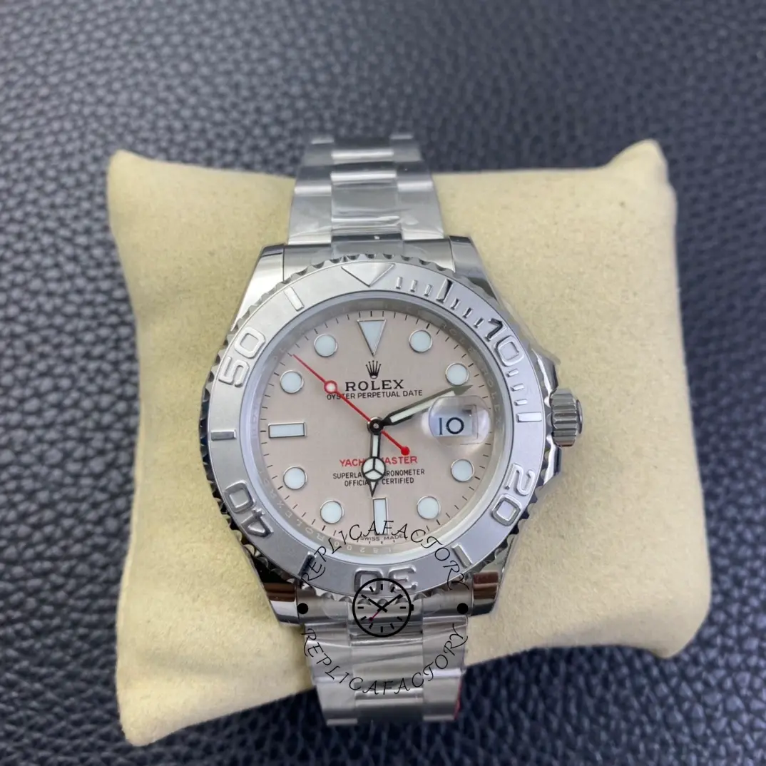 Rolex Yacht-Master 116622 Stainless Steel platinum Dial 40mm Mens Replica Watch - QualitySwissReplica