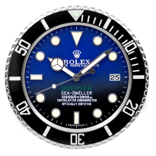 Rolex Deepsea Black & Blue Wall Clock - QualitySwissReplica