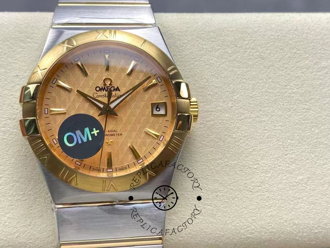 Omega Constellation Champagne Lozenge Dial 123.20.38.21.08.002 Replica Luxury Watch - QualitySwissReplica