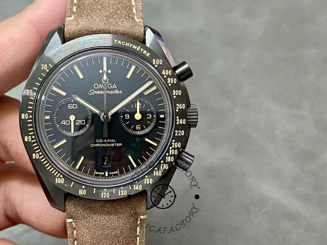 Omega Speedmaster 44.25mm 311.92.44.51.01.006 1:1 Clone Beige Index Watch - QualitySwissReplica