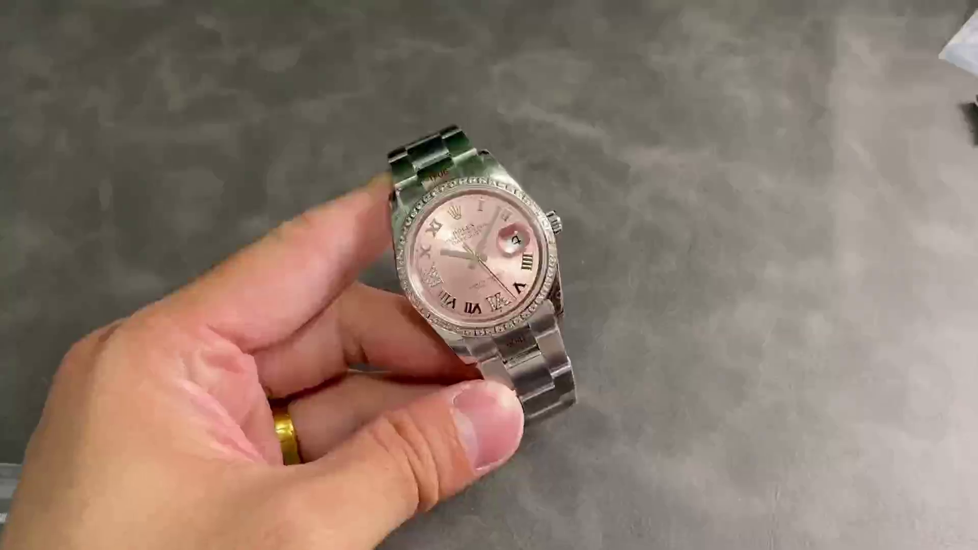 Replica Rolex Datejust 36 126284RBR 0024 Pink Roman Diamond Dial Lady Watch - QualitySwissReplica