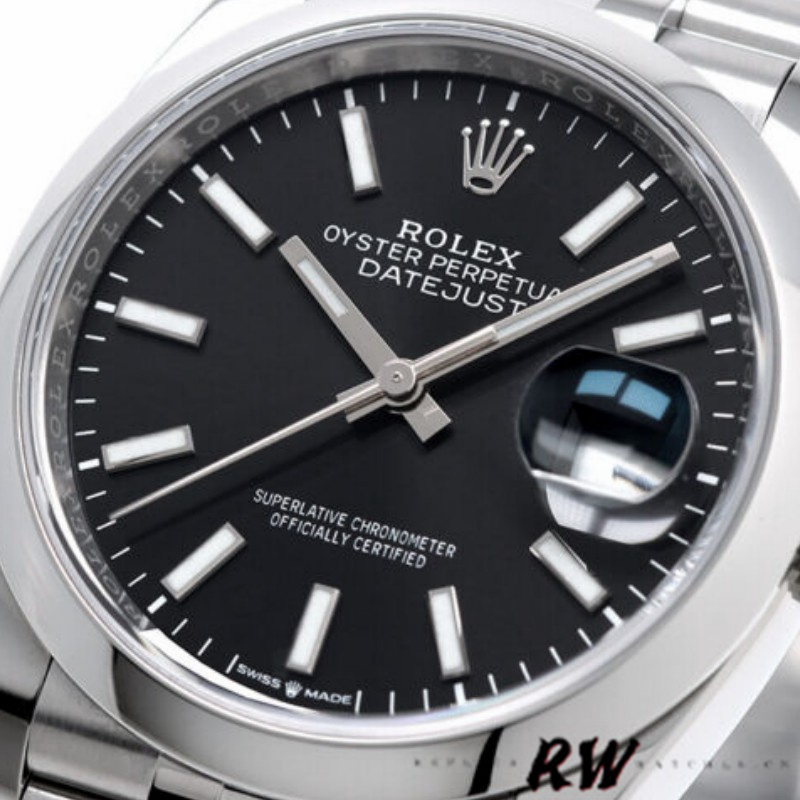 Rolex Datejust 126200 Black Index Dial Stainless Steel 36MM Unisex Replica Watch - QualitySwissReplica