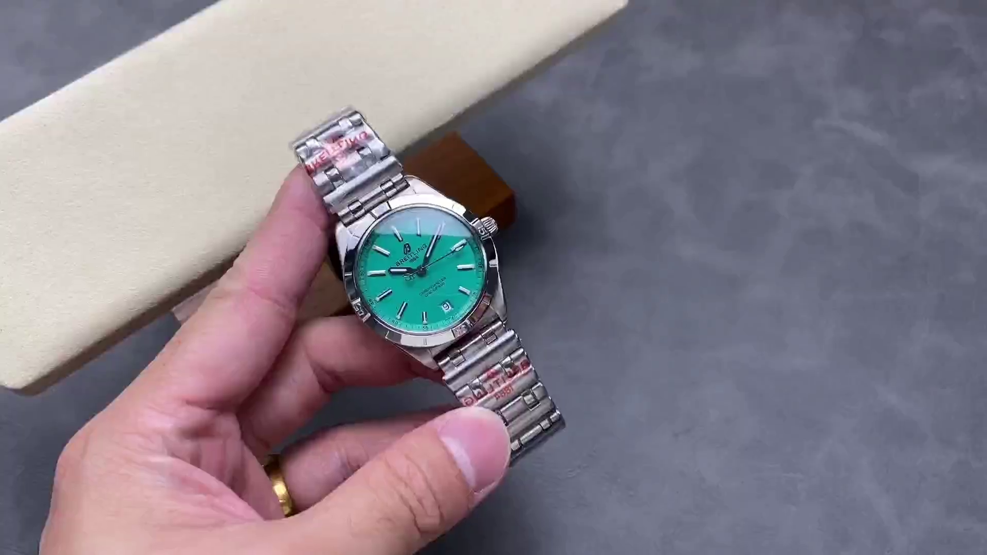 Breitling Chronomat Automatic 36mm Turquoise Dial A103801A1L1A1 Replica - QualitySwissReplica
