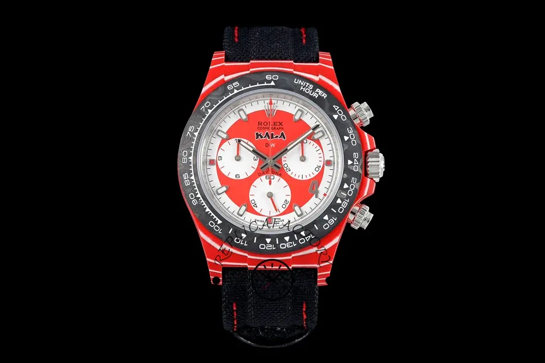 Rolex Daytona Diw x Kakha Kaladze Customised Oyster Red Quartz Carbon Fiber 40mm - QualitySwissReplica