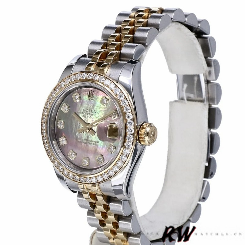 Rolex Datejust 179383 Black Mother Of Pearl Dial 26MM Lady Replica Watch - QualitySwissReplica