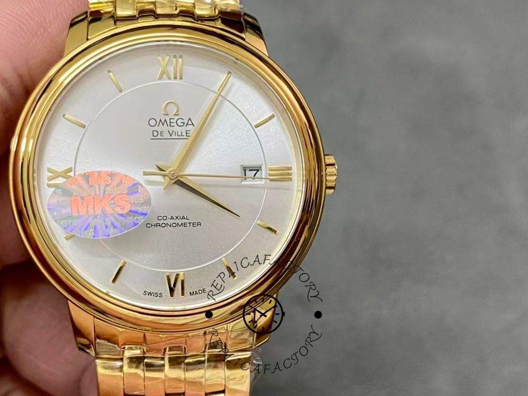 Omega De Ville Prestige Co-Axial 424.50.37.20.02.002 39.5mm Silver Clone Dial - QualitySwissReplica