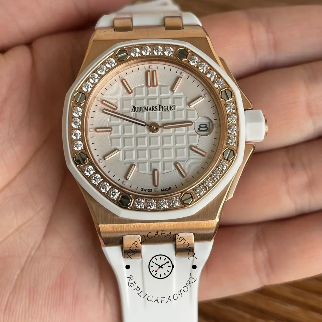 AP Replica 67540OK.ZZ.A010CA.01 Royal Oak Offshore Quartz 37 Diamond-Set Watch - QualitySwissReplica