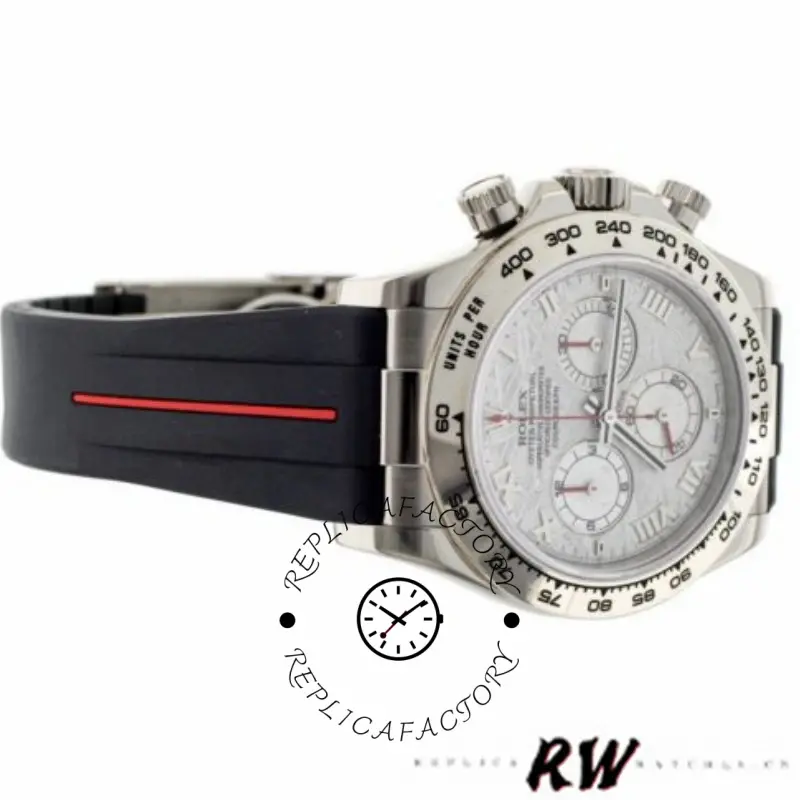 Rolex Daytona 116519MT Meteorite Dial RubberB Strap 40mm Mens Replica Watch - QualitySwissReplica