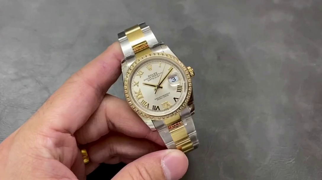 Rolex Datejust Diamonds Silver Pave Roman Dial M126283RBR 0018 36mm Women's Watch - QualitySwissReplica