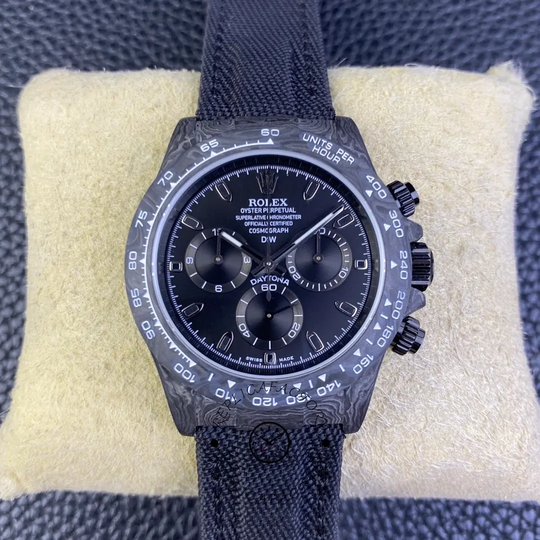 Rolex Daytona DIW Black Carbon Case Black Dial Nylon Strap 40mm Limited Edition - QualitySwissReplica