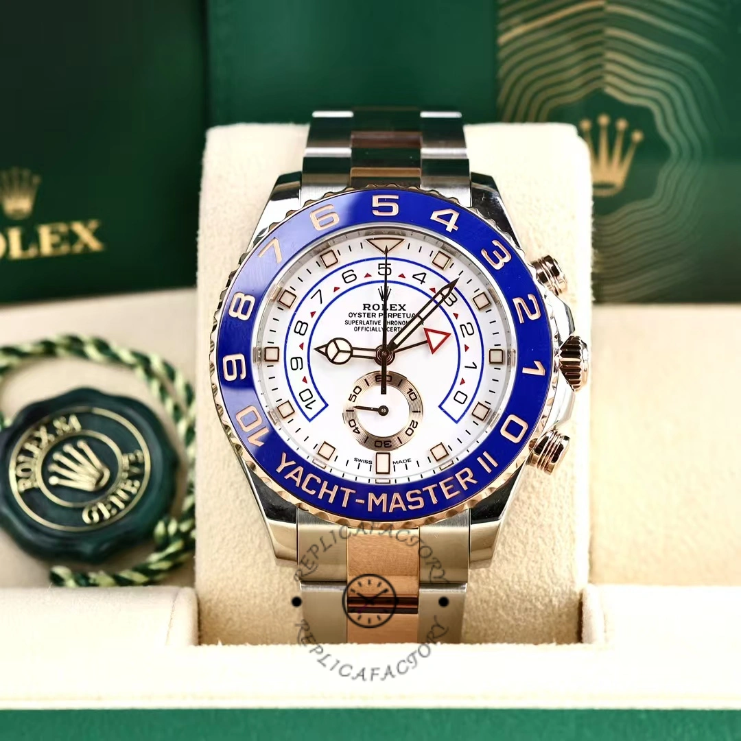 Rolex Yacht-Master II 116681 White dial 44mm Mens replica Watch - QualitySwissReplica