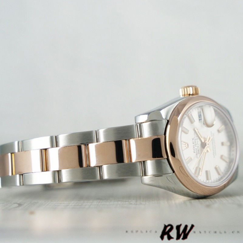 Rolex Datejust 179161 Stainless Steel and Everose Gold Silver Index Dial 26MM Lady Replica Watch - QualitySwissReplica
