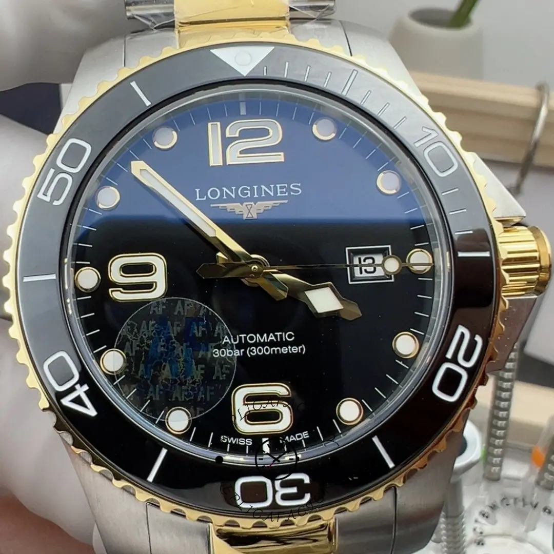 1:1 Clone Longines L3.782.3.56.7 HydroConquest Two-Tone Black Automatic - QualitySwissReplica