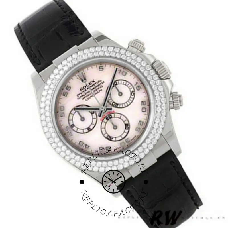 Rolex Cosmograph Daytona 116589 White MOP Arabic Dial 40MM Mens Replica Watch - QualitySwissReplica