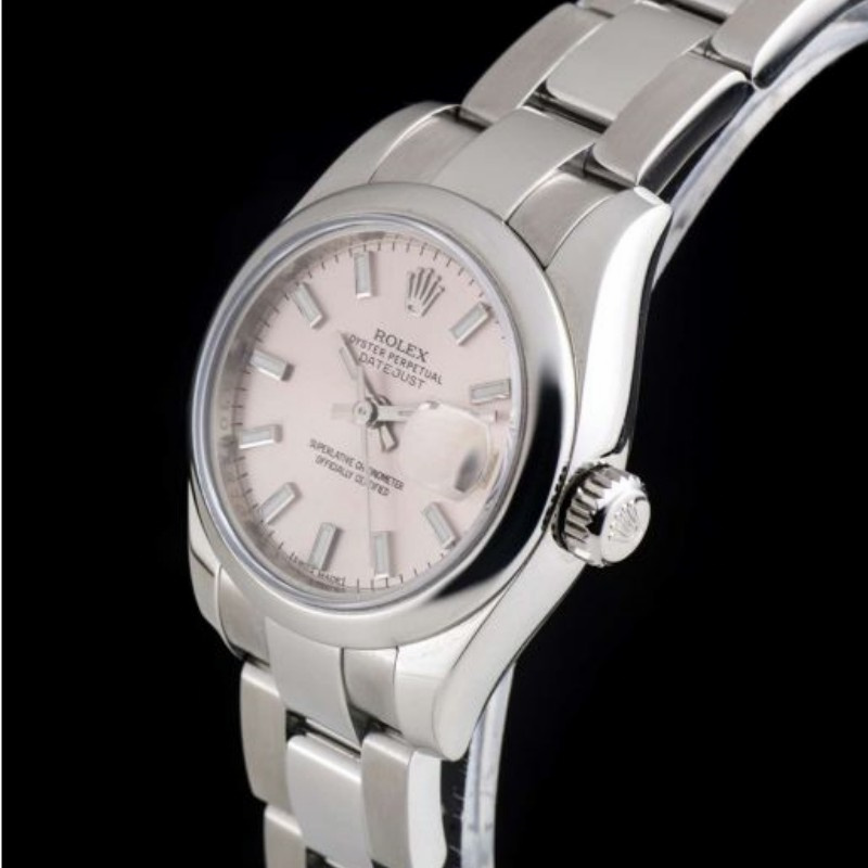 Rolex Datejust 179160 Domed Bezel Pink Index Dial 26MM Lady Replica Watch - QualitySwissReplica