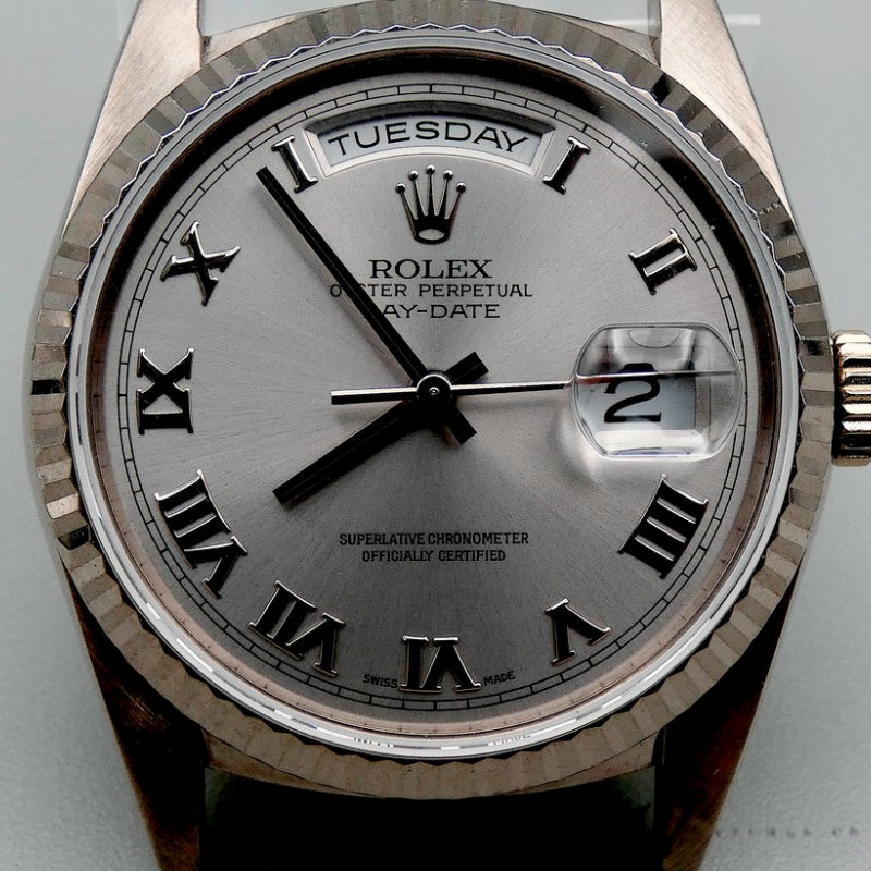 Rolex Day-Date 118239 Rhodium Roman Dial 36mm Unisex Replica Watch - QualitySwissReplica