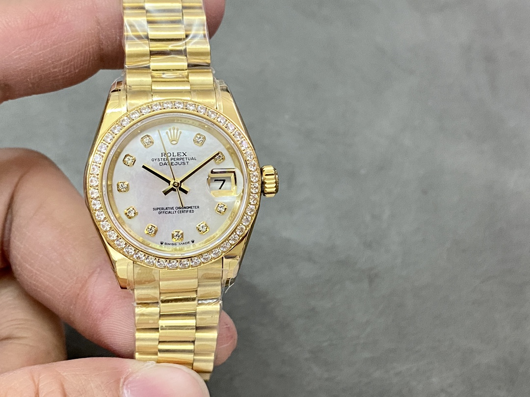 Rolex Datejust 28mm Yellow Gold MOP Dial M279138RBR 0015 Women's Watch - QualitySwissReplica