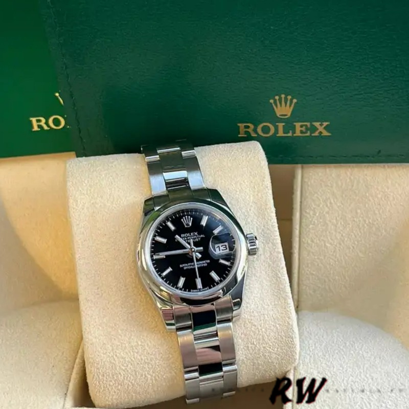 Rolex Datejust 179160 Domed Bezel Black Index Dial 26MM Lady Replica Watch - QualitySwissReplica