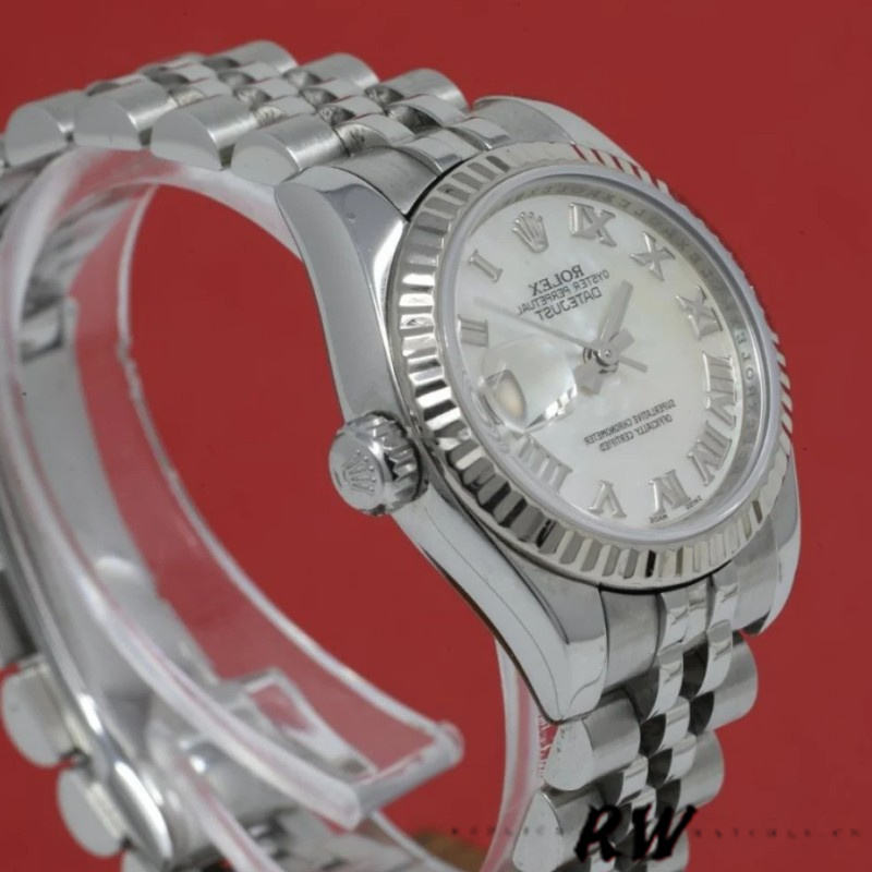 Rolex Datejust 179174 Mother Of Pearl White Dial Fluted Bezel 26MM Lady Replica Watch - QualitySwissReplica
