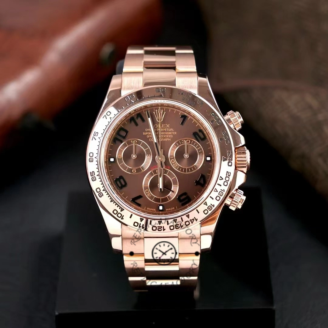 Rolex Daytona m116505 Everose Gold Brown Dial 40MM Mens Replica Watch - QualitySwissReplica
