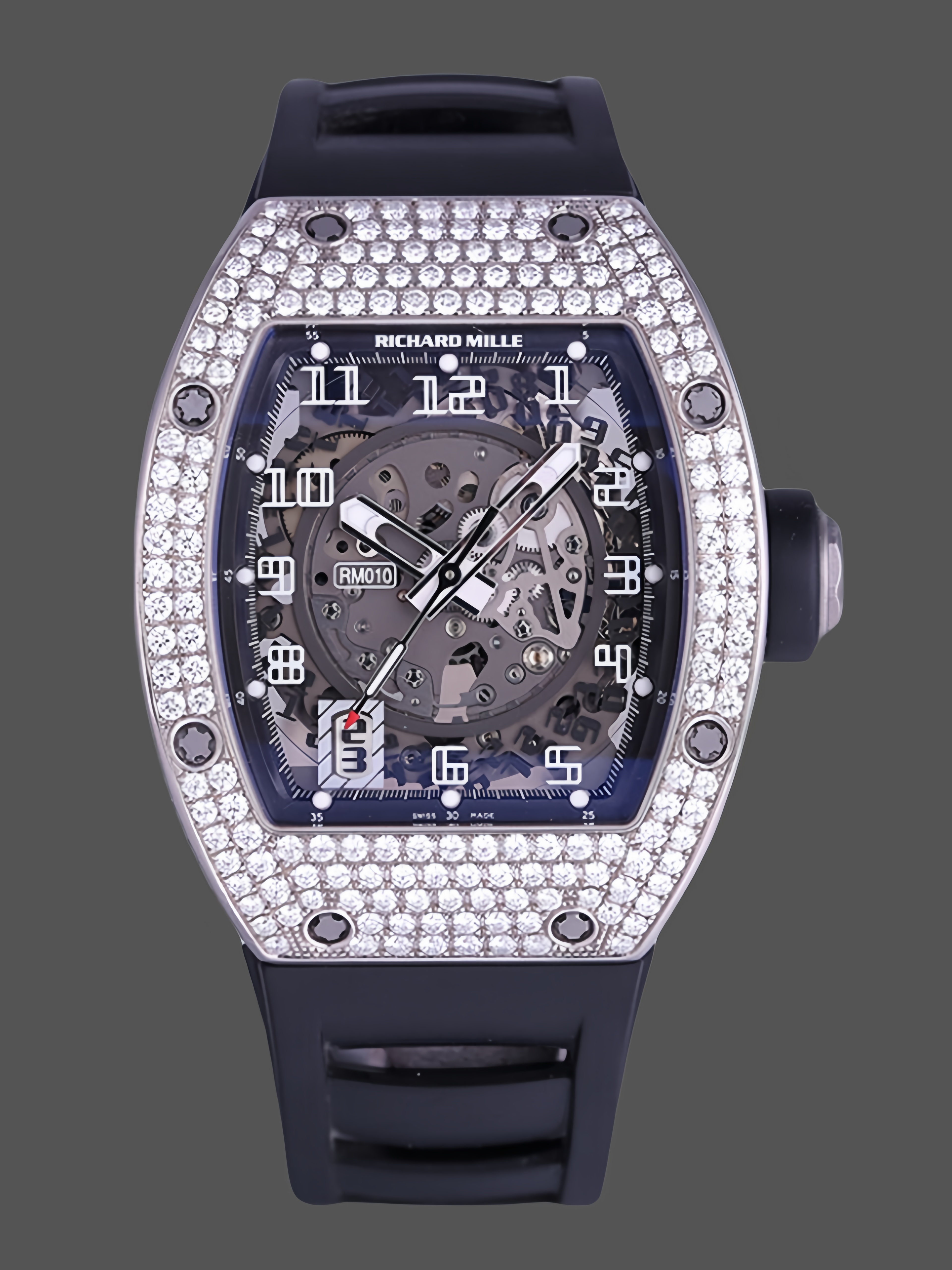 Richard Mille White Gold Diamond Set RM 010 - QualitySwissReplica