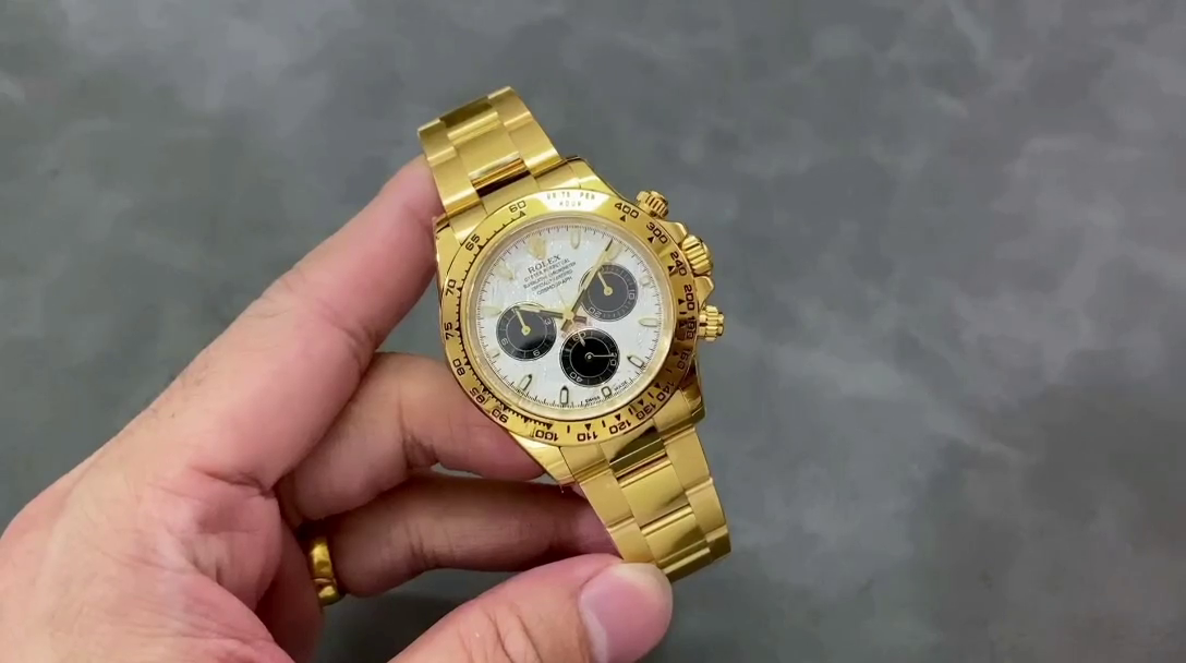Rolex Daytona 116508 Yellow Gold Meteorite Grey Dial 40MM Mens Replica Watch - QualitySwissReplica