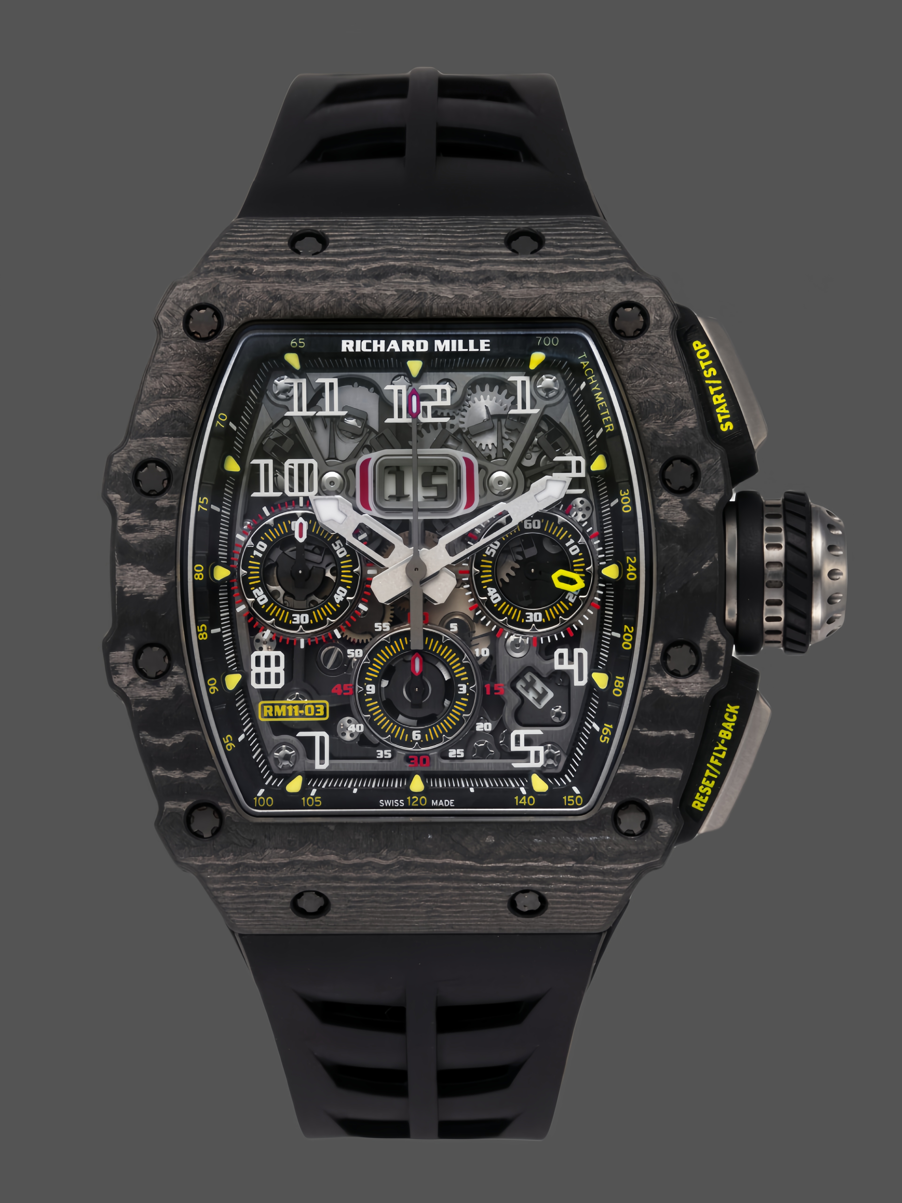 Richard Mille RM11-03 Carbon Automatic Flyback Chronograph Black - QualitySwissReplica