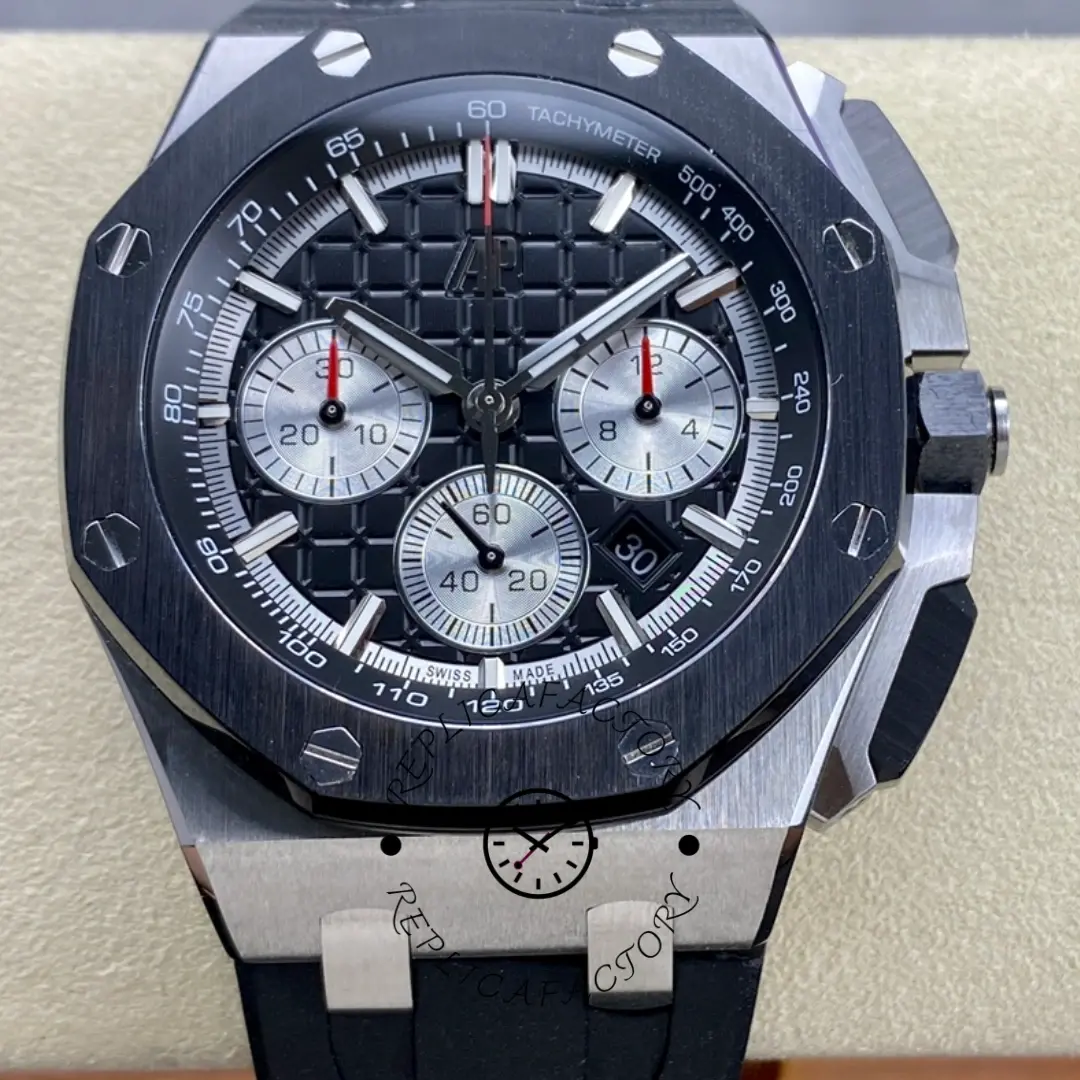 AP 26420SO.OO.A002CA.01 Royal Oak Offshore Chronograph 43MM Replica Black Dial - QualitySwissReplica