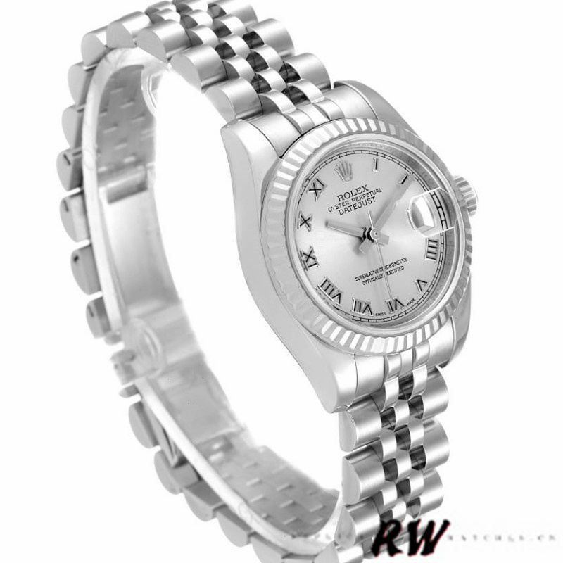 Rolex Datejust 179174 Silver Roman Dial Fluted Bezel 26MM Lady Replica Watch - QualitySwissReplica