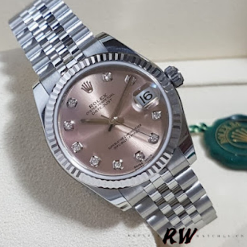 Rolex Datejust 116234 Pink MOP Diamonds Dial 36mm Lady Replica Watch - QualitySwissReplica