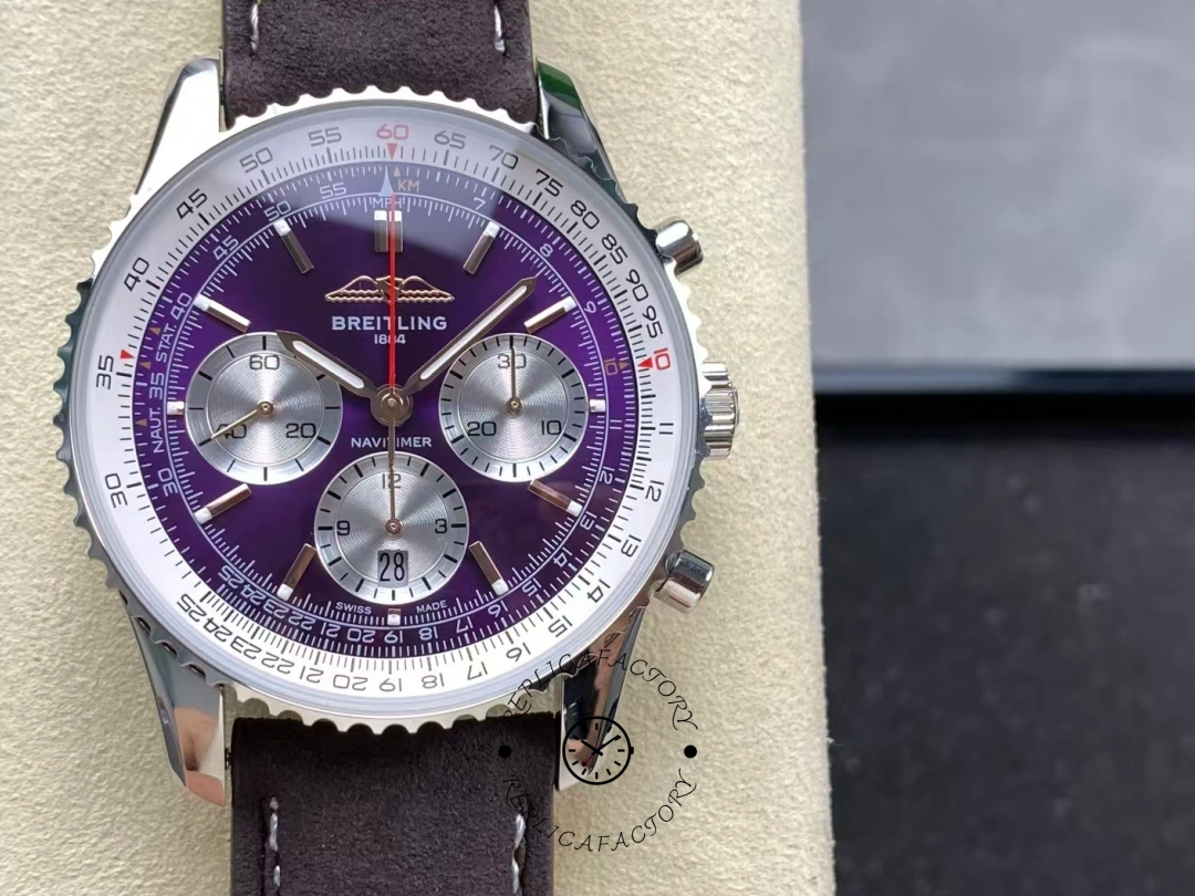 Breitling Navitimer B01 Chronograph 43 Calfskin Strap AB01385C1Q1A1 Replica - QualitySwissReplica