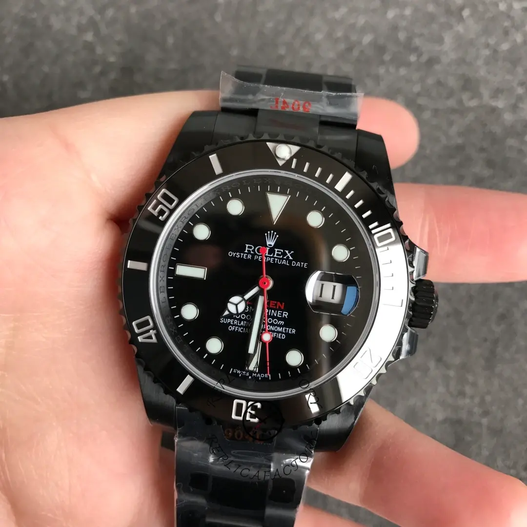 Rolex Submariner Blaken Black PVD/DLC Coated Stainless Steel 40mm 116610LN - QualitySwissReplica