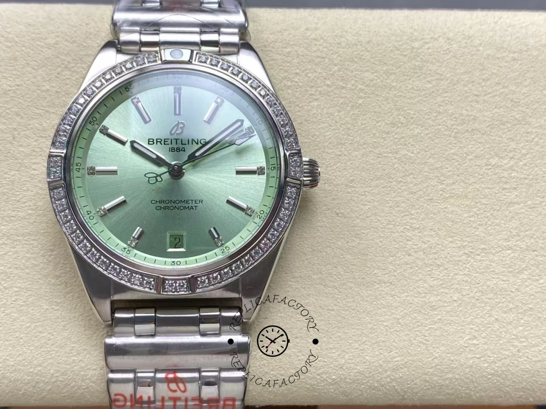 Breitling Chronomat Automatic 36 Mint Green Dial A10380591L1A1 Replica - QualitySwissReplica