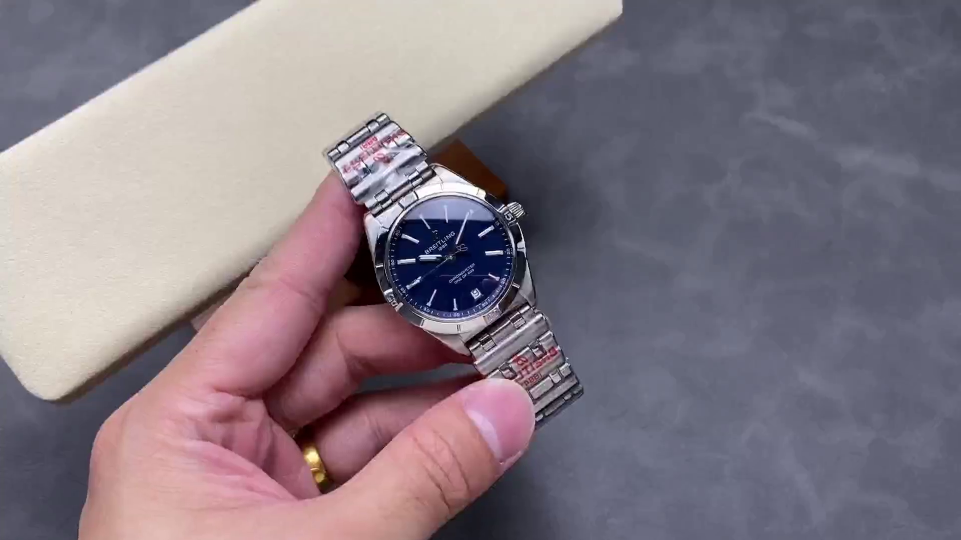 Breitling Chronomat Automatic 36 Blue Dial A103801A1C1A1 Replica - QualitySwissReplica