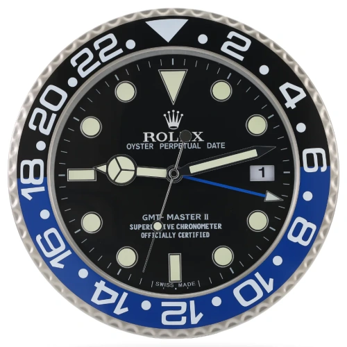 Rolex GMT Master Black & Blue Wall Clock - QualitySwissReplica