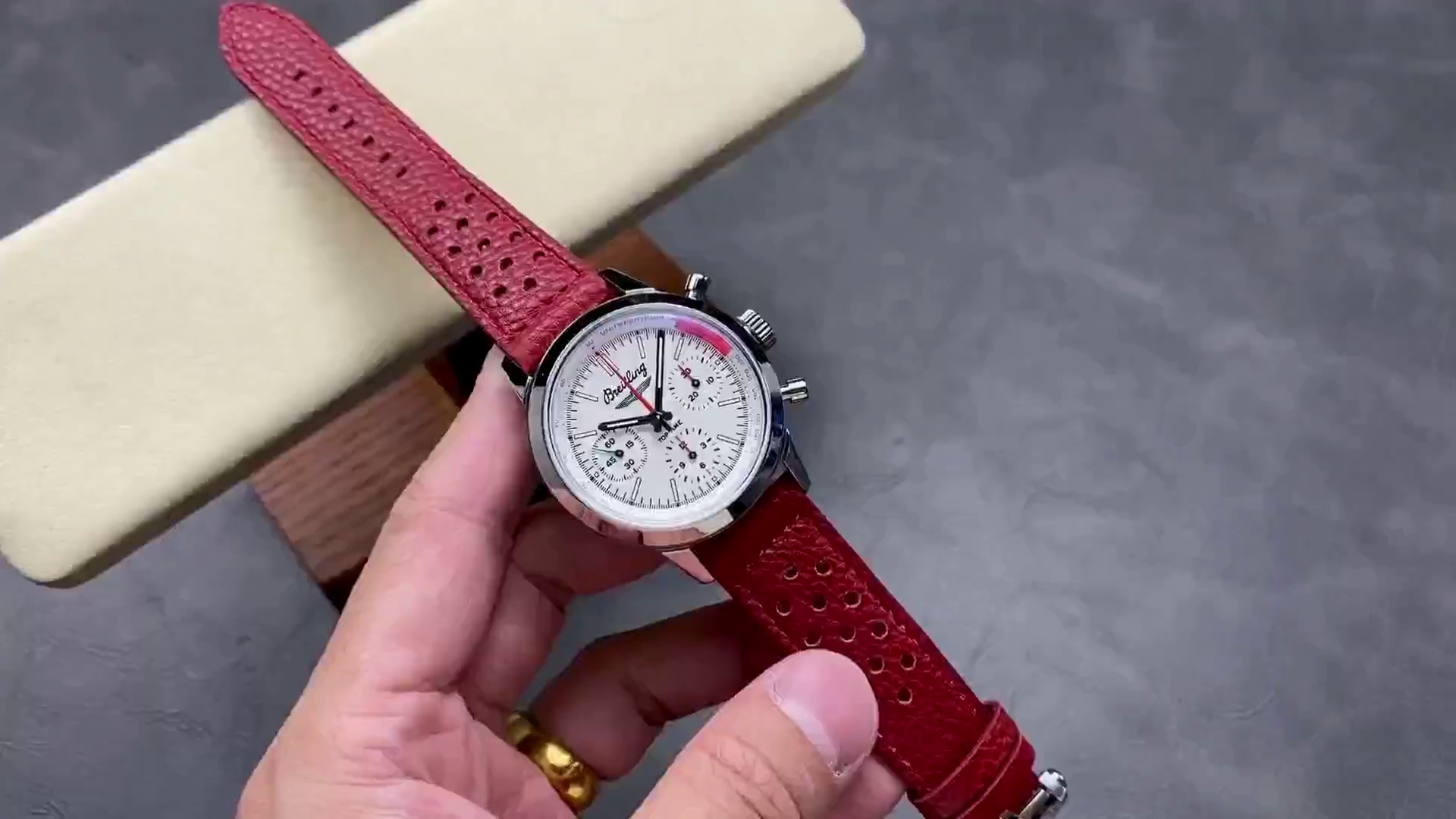 Breitling Premier B01 AB0176A71A1X1 1:1 Clone Chronograph 42mm White Dial - QualitySwissReplica