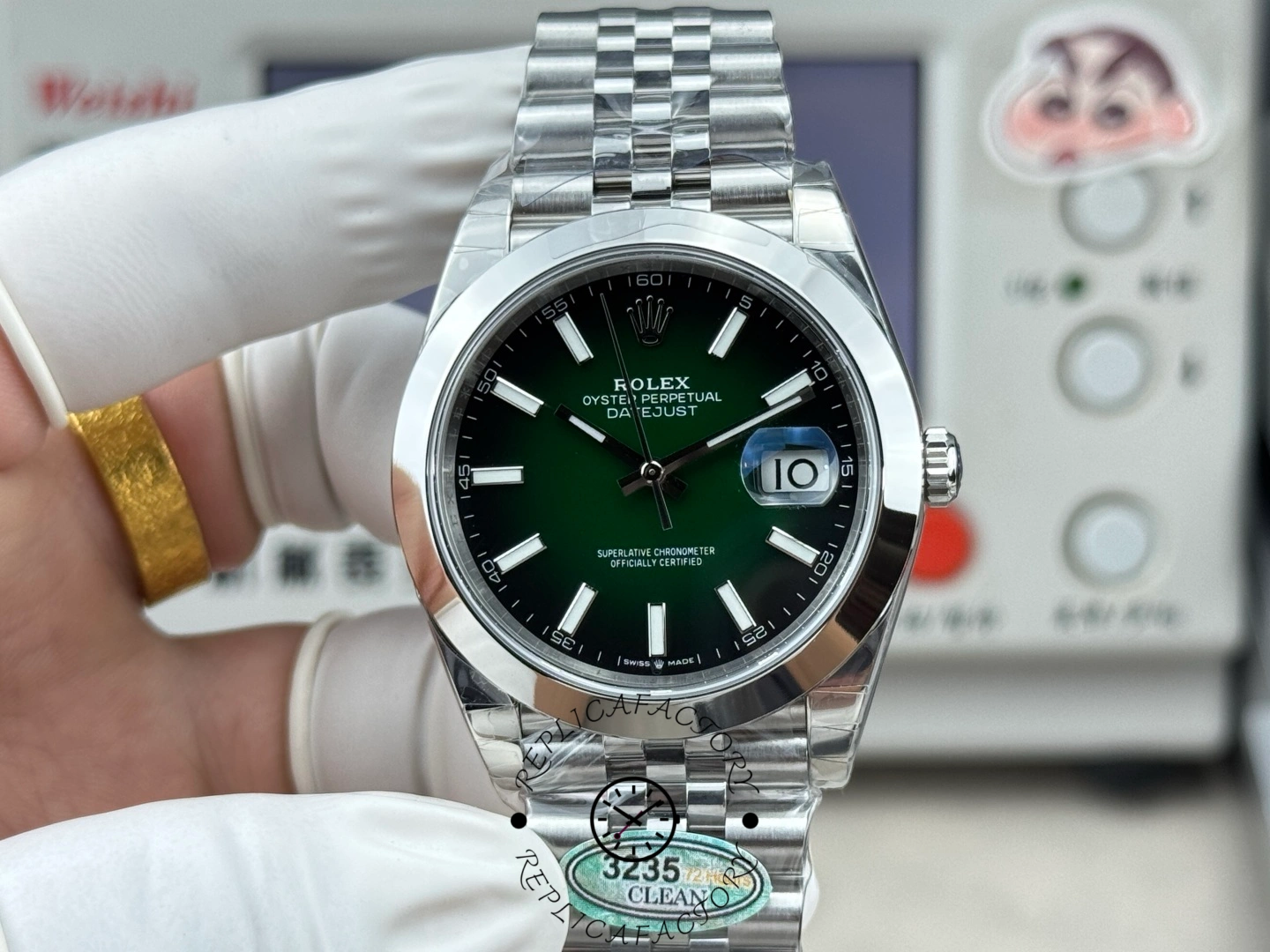 1:1 Rolex Datejust 126300-0026 41 Green Ombre Jubilee Replica - QualitySwissReplica
