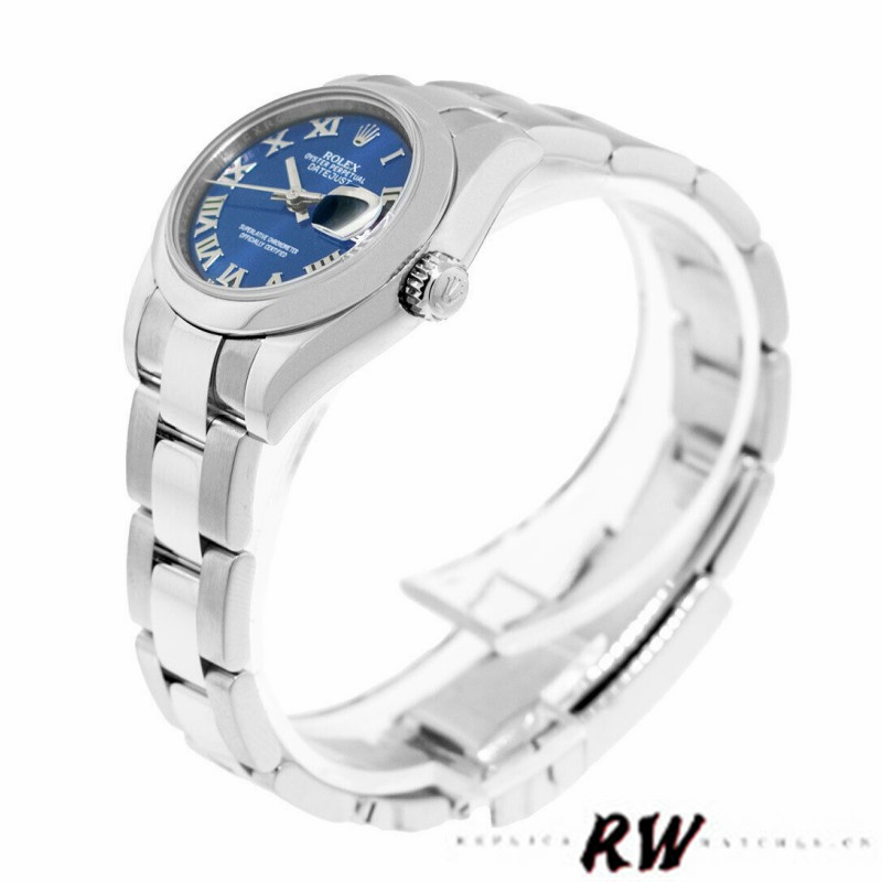Rolex Datejust 179160 Oyster Bracelet Blue Roman Dial 26MM Lady Replica Watch - QualitySwissReplica