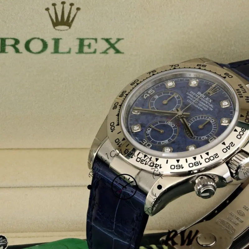 Rolex Daytona 116519 Sodalite diamonds dial 40mm Mens Replica Watch - QualitySwissReplica