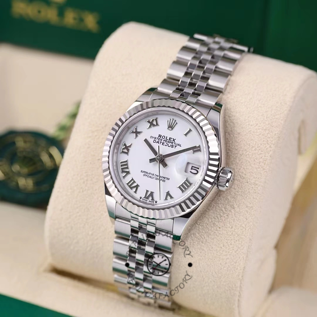Rolex Datejust 279174 Stainless Steel White Roman Numeral Dial 28mm Lady Replica Watch - QualitySwissReplica