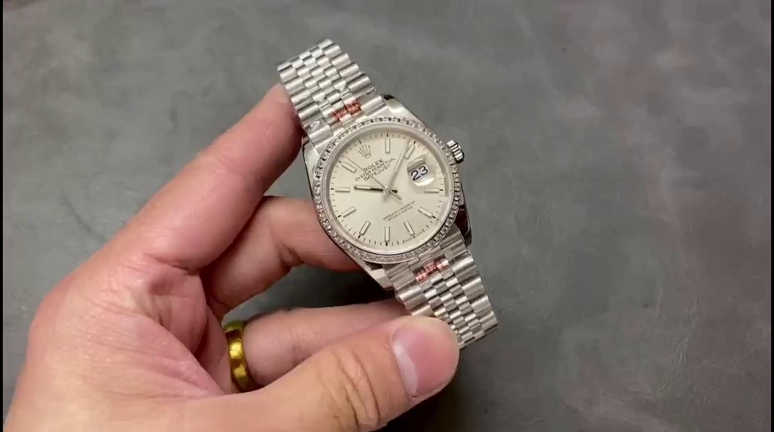 Rolex Datejust 36 White Gold & Diamonds Silver Dial M126284RBR 0005 Women's Watch - QualitySwissReplica