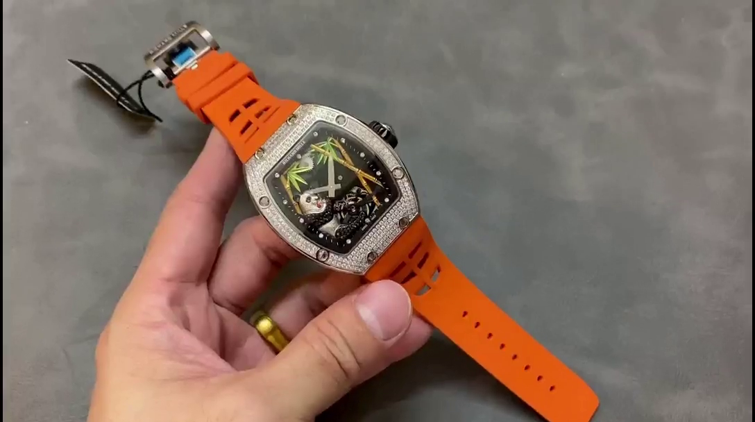 Richard Mille RM 026 01 Panda A Luxurious Bamboo Wonderland Diamond And Gold - QualitySwissReplica