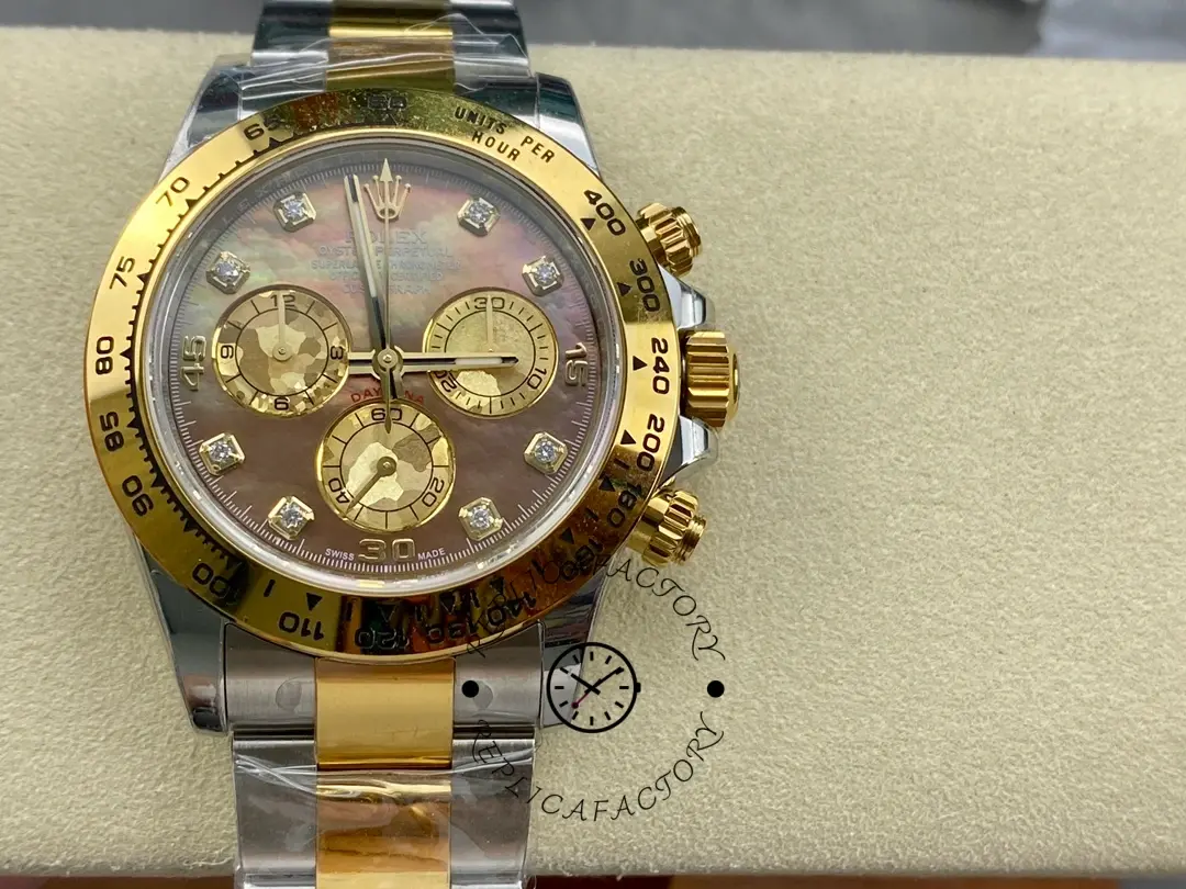 Rolex Daytona 116523 Dark MOP Black Dial 40mm Mens Replica Watch - QualitySwissReplica