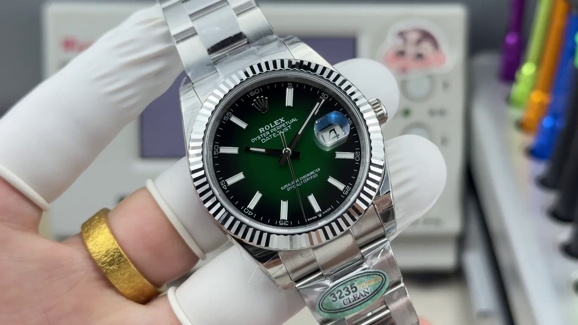 1:1 Rolex Datejust 126334-0033 Steel Green Ombré Dial 41mm - QualitySwissReplica