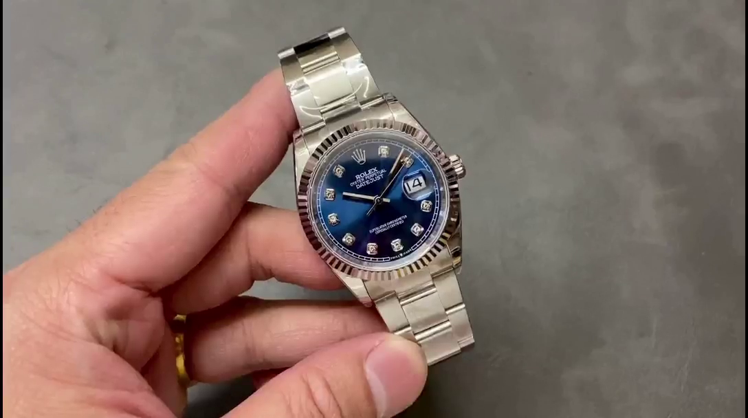 Rolex Datejust 126234 Blue Index Dial Stainless Steel 36MM Unisex Replica Watch - QualitySwissReplica