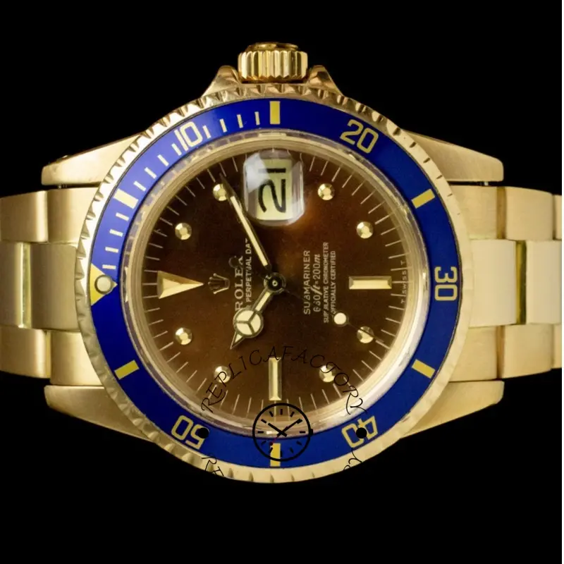 Rolex Submariner 1680/8 Tropical Dial yellow gold 40mm Mens Replica Watch - QualitySwissReplica