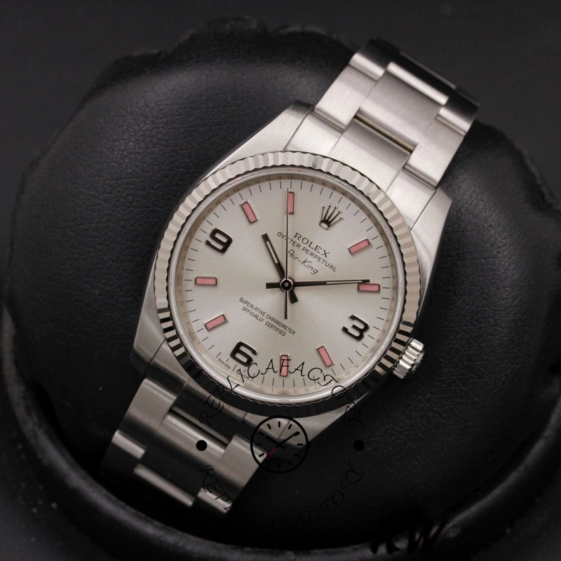 Rolex Oyster Perpetual Air-King 114234 Automatic Silver Dial 34mm Unisex replica watch - QualitySwissReplica