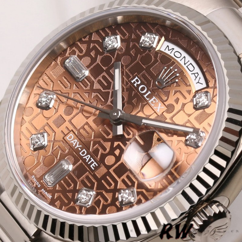 Rolex Day-Date 118239 Jubilee Chocolate Brown Dial 36mm Unisex Replica Watch - QualitySwissReplica