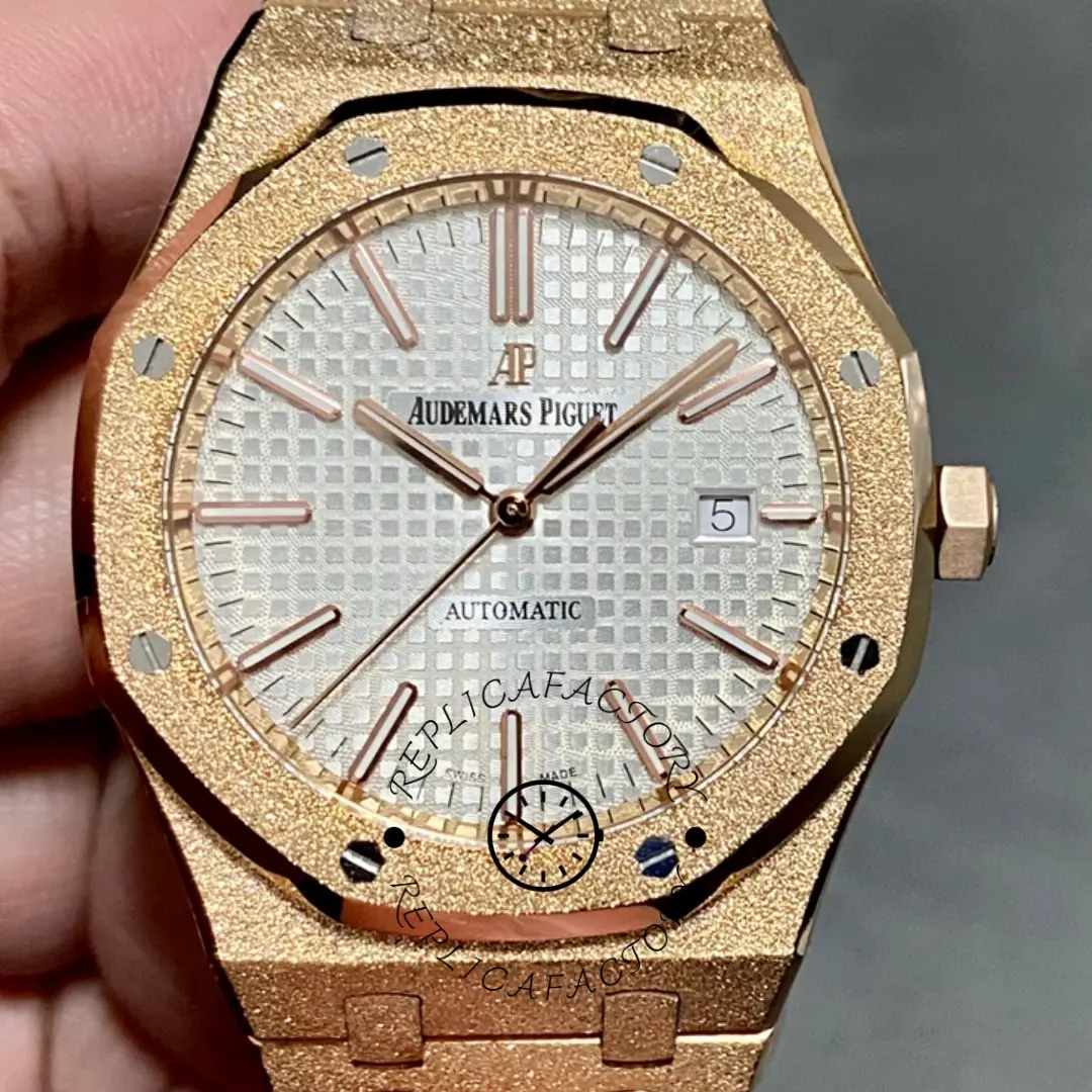 AP Royal Oak 37 Frosted Rose Gold 15454OR.GG.1259OR.01 Replica Automatic - QualitySwissReplica